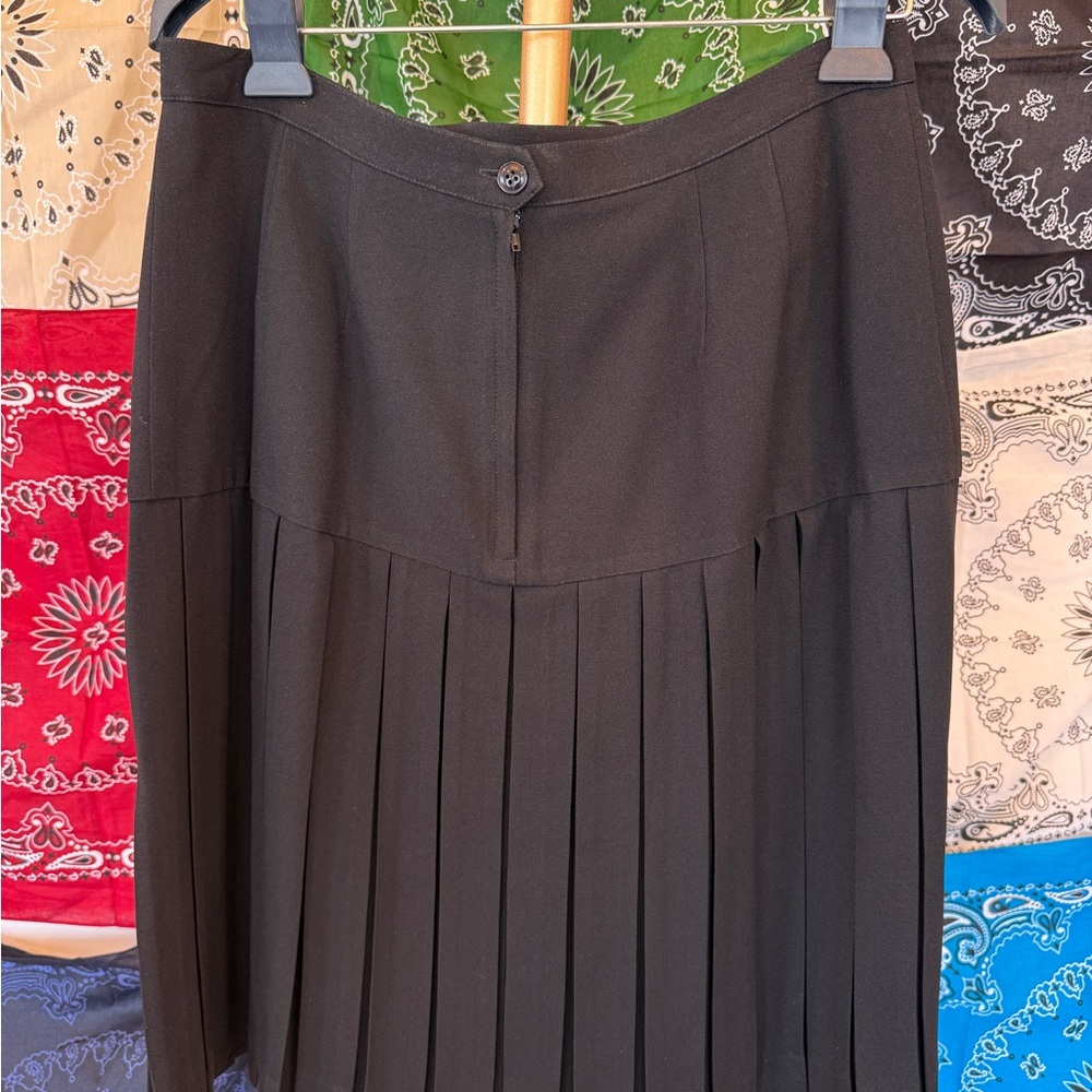 VINTAGE 80’s Jacqueline Ferrar Black Double-Breasted Blazer Set with skirt - Picture 5 of 6